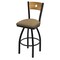 Holland Bar Stool Co 25" Swivel Counter Stool, Black Wrinkle, Med Back, Canter Sand Seat 83025BWMedMplB013 - alternate 1